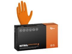 Espeon Rukavice jednorázové nepudrované NITRIL EXTRA STRONG3 oranžové, velikost XL