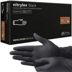 ISO Nitrilové rukavice 100 ks. XL - černá