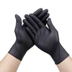 ISO Nitrilové rukavice 100 ks. XL - černá