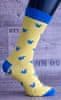 Veselé ponožky Královská koruna vel. 36-40 žlutomodré